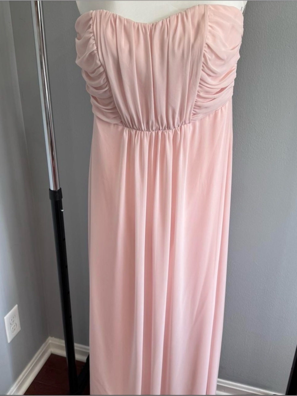 Jim Hjelm Strapless Long Blush Bridesmaid Dress